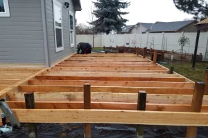 beginning construction for new deck