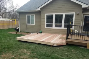 backyard patio extension deck