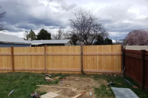 section of new fence